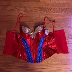 wonder woman costume corset top